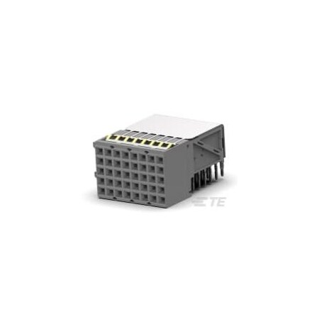 Te Connectivity Board Connector, 40 Contact(S), 5 Row(S), Female, Right Angle, Solder Terminal, Natural Insulator 2336682-1